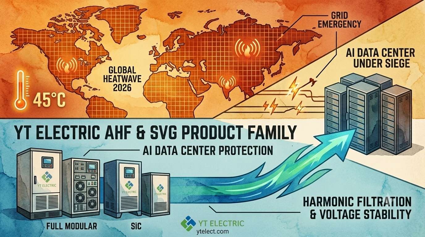 مراكز بيانات الذكاء الاصطناعي تحت الحصار: تعمل حلول AHF وSVG من YT Electric على حماية الشبكات العالمية خلال موجة الحر القياسية لعام 2026