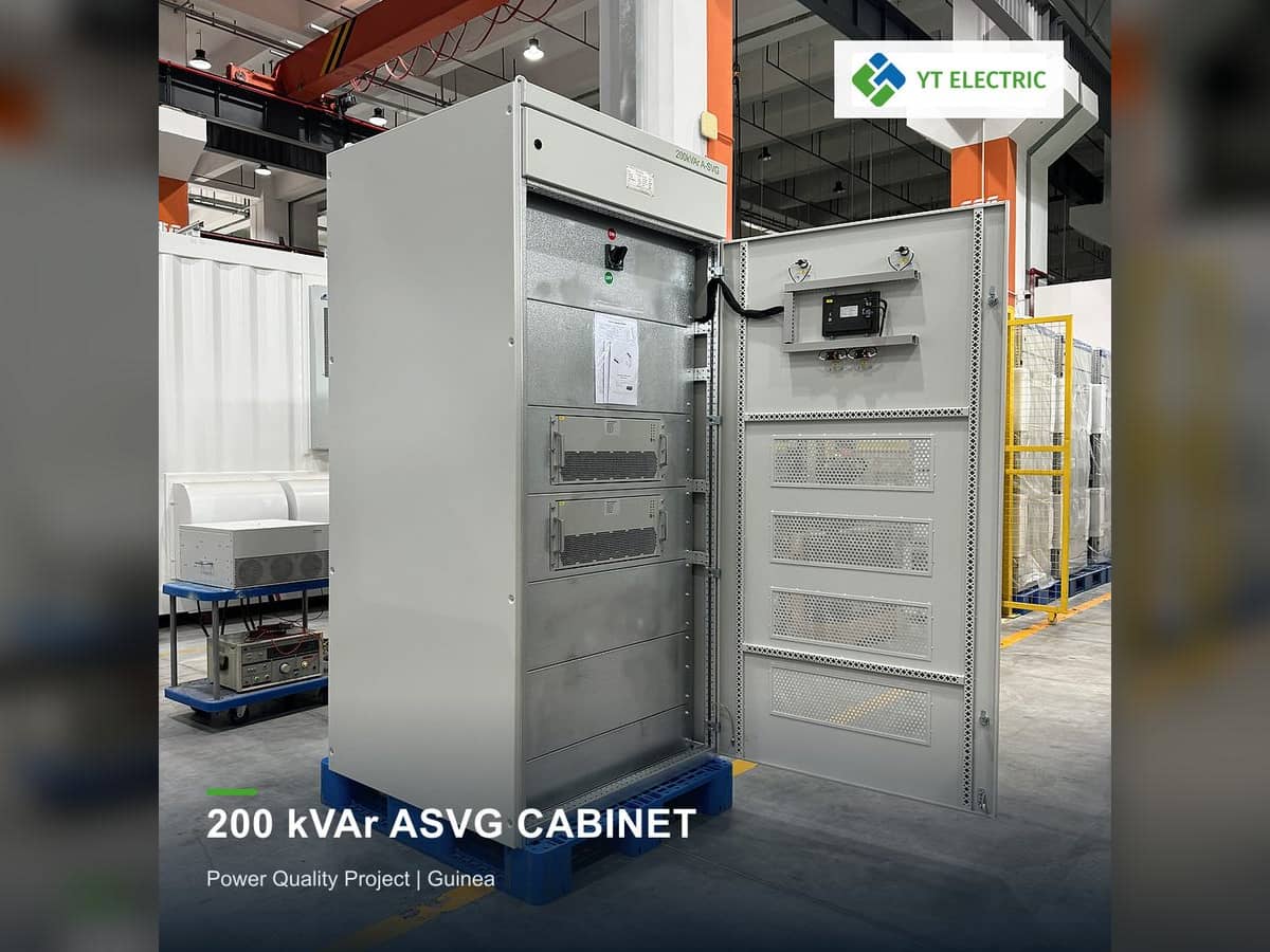 خزانة ASVG بقدرة 200kvar لغينيا | حل جودة الطاقة | YT Electric